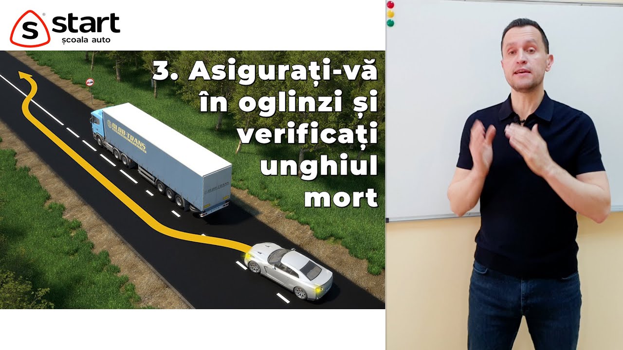 Depășirea vehiculelor lungi, precum camioanele sau autocarele 🚗 | Școala Auto START, Chișinău
