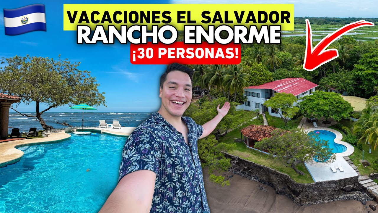 El rancho MÁS GRANDE para VACACIONES en El Salvador 🇸🇻🏖️ ¡30 PERSONAS! 😱