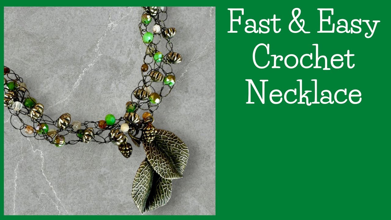 Crochet this easy necklace with any of the bargain bead box beads