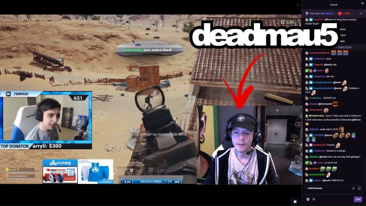 Shroud Plays PUBG With Deadmau5 & Gets Invited To His Birthday Party