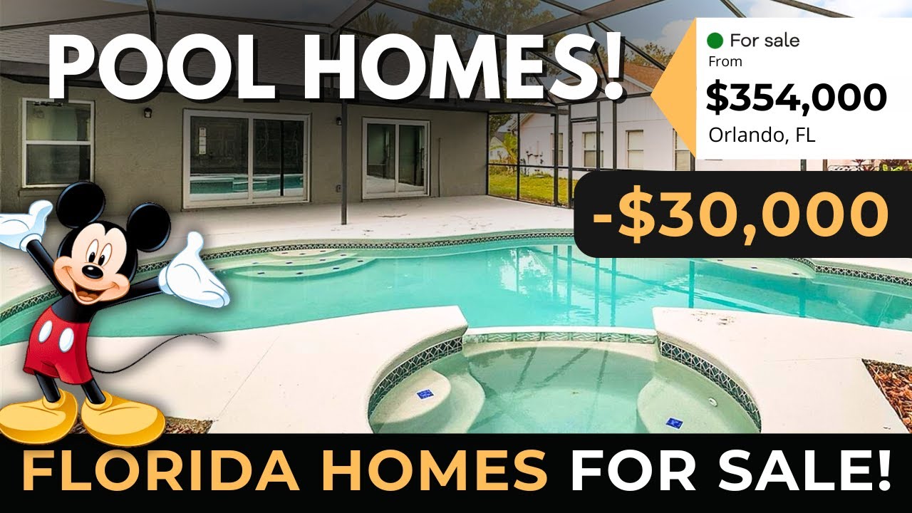 Inside 3 Florida Pool Homes For Sale Near Disney For Under $450K in 2025!
