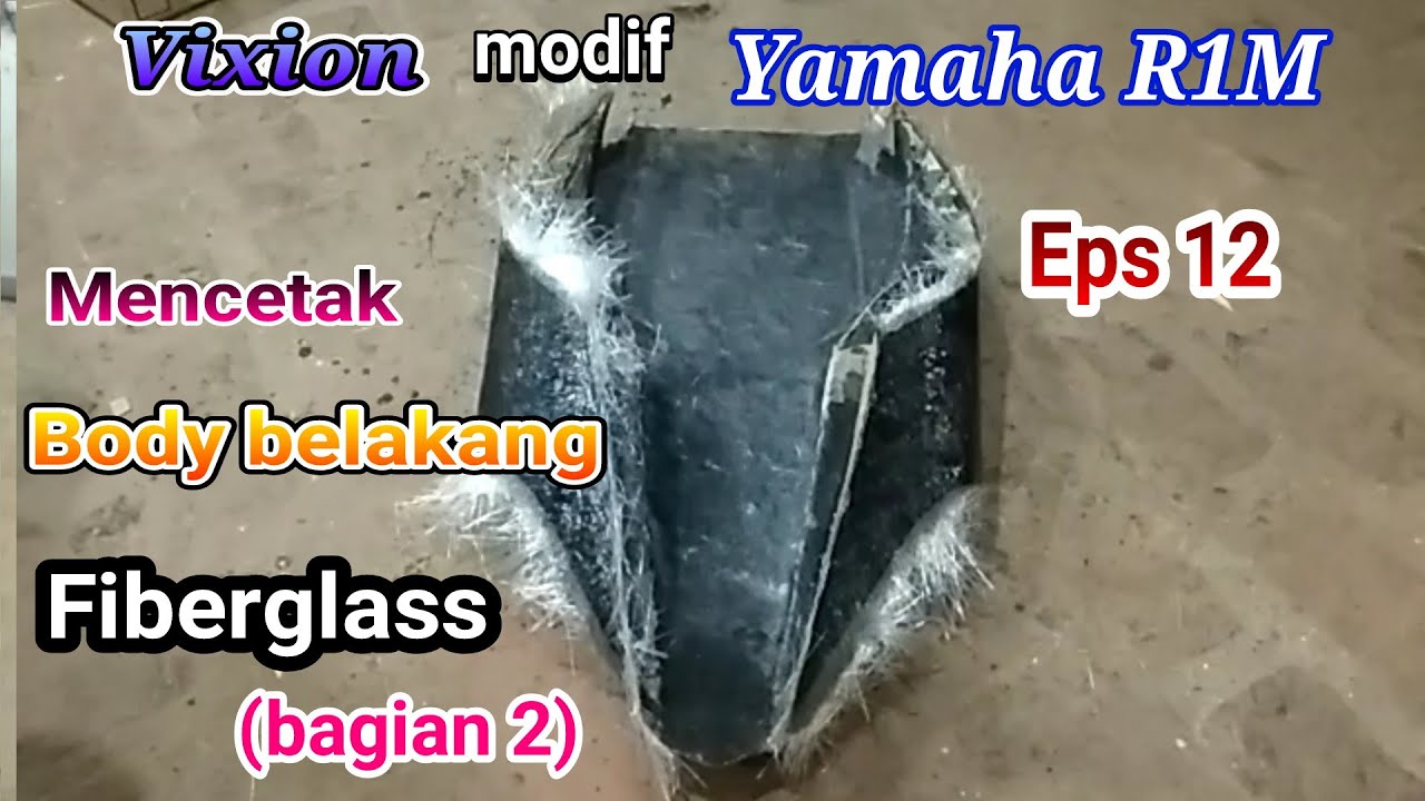 Mencetak body belakang Yamaha R1M dari bahan fiberglass (bagian 2)