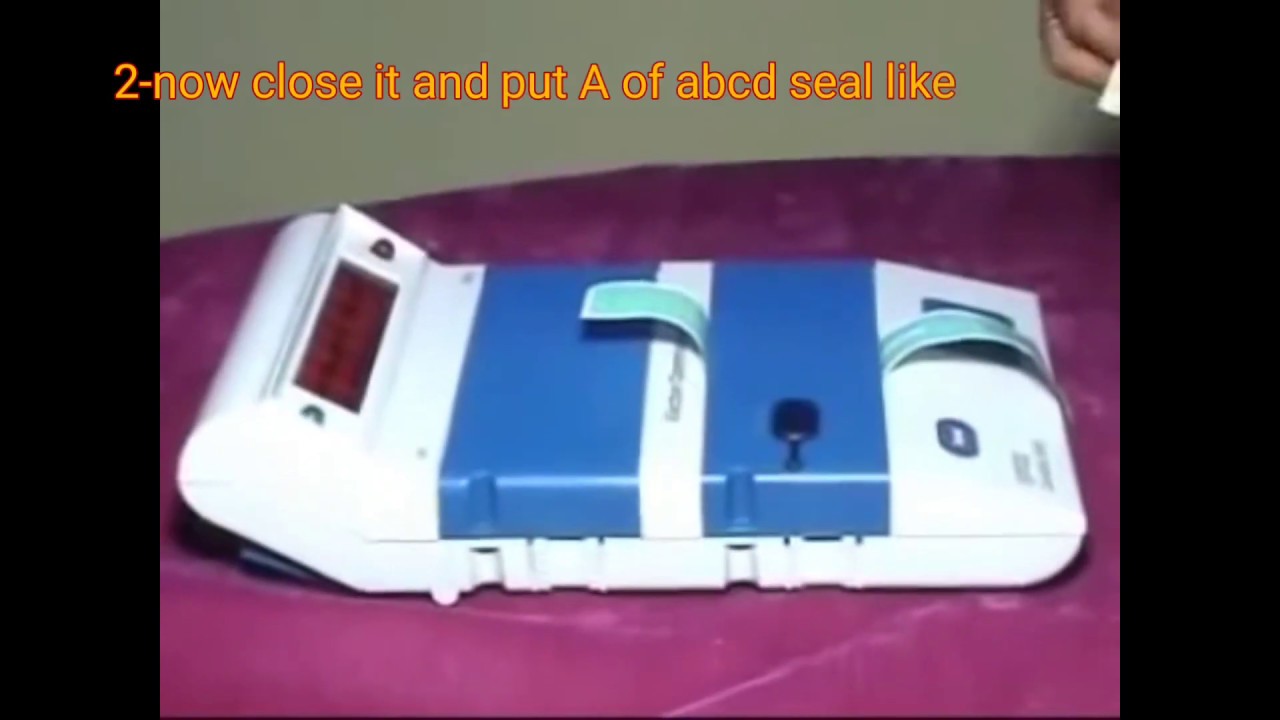 Electronic voting machine | how to seal evm | Green paper seal | Long ABCD SEAL |