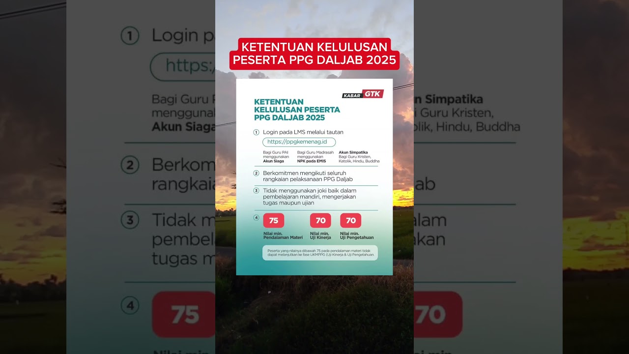 ketentuan kelulusan peserta PPG Daljab 2025