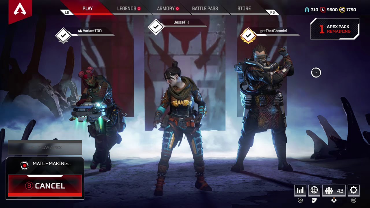 Apex Wraith Heirloom set...only level 19 randomly unlocking it.