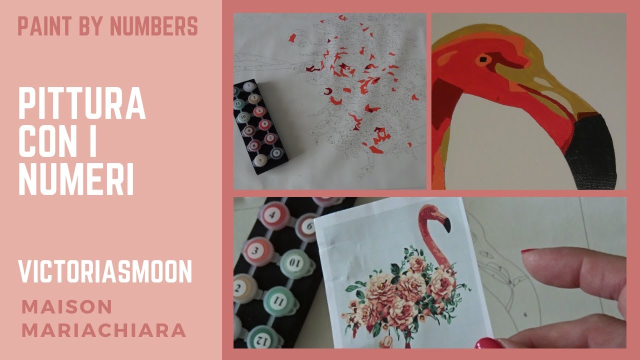 Pittura con i Numeri #2 Fenicottero VictoriasMoon Painting by Numbers Flamingo  maisonmariachiara
