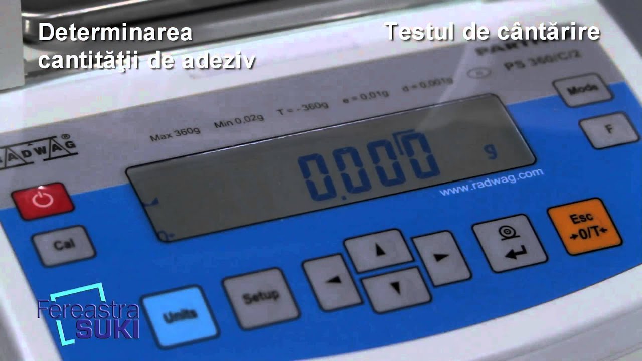 Testarea calitatii infolierii profilelor. Testul cantarire