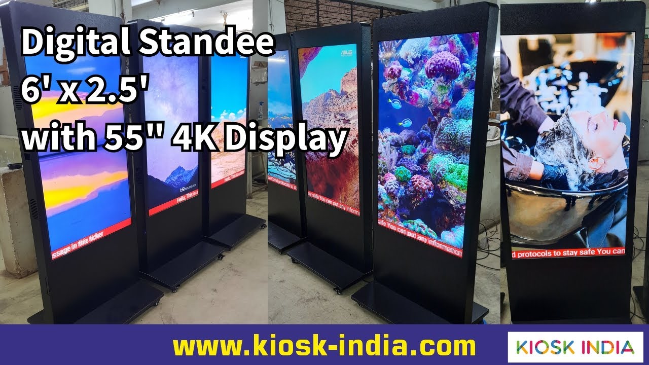 Product Demo : Digital Standee Display 6' x 2.5' with 55