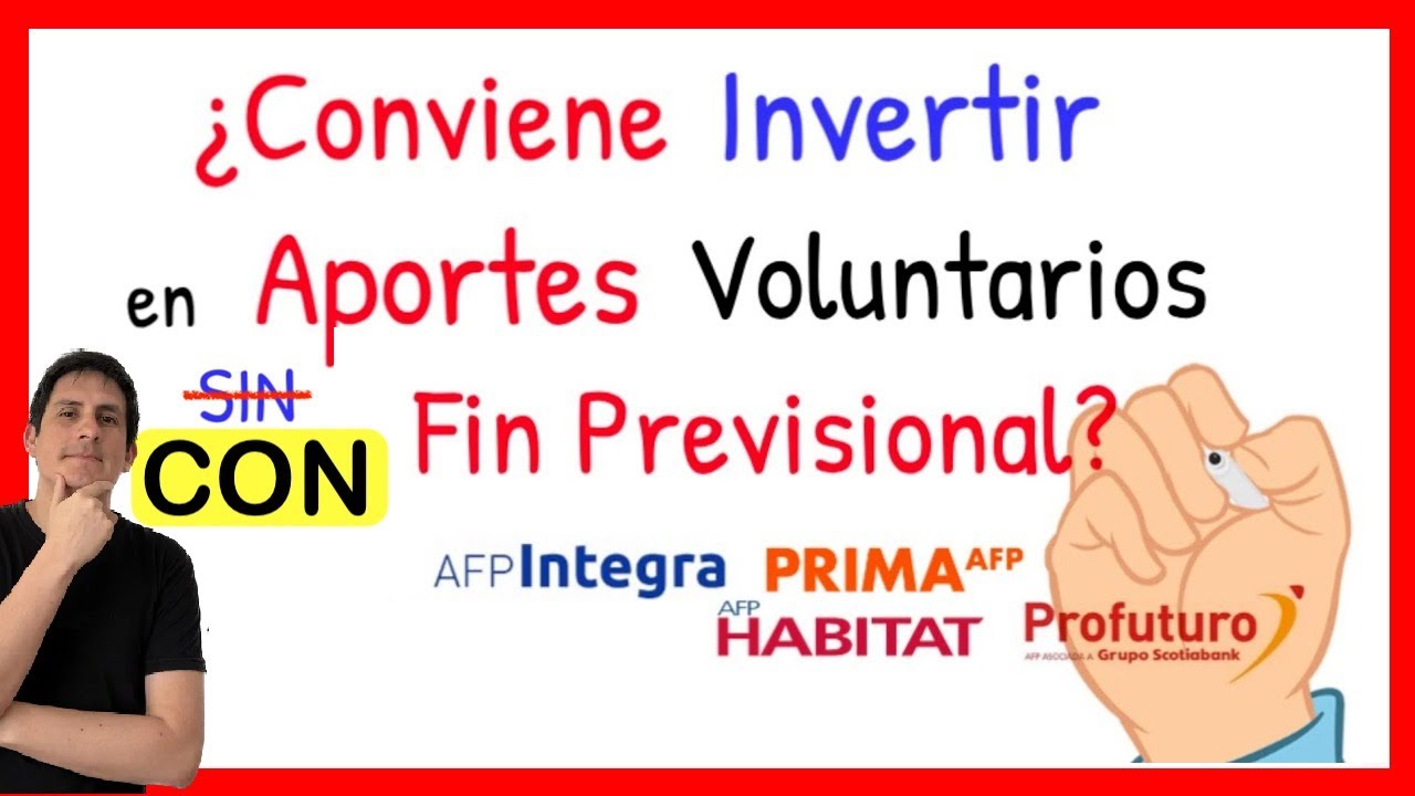 APORTES voluntarios CON fin PREVISIONAL (AFP) | 3 Preguntas ⛔️CLAVE ANTES⛔️ de INVERTIR📈