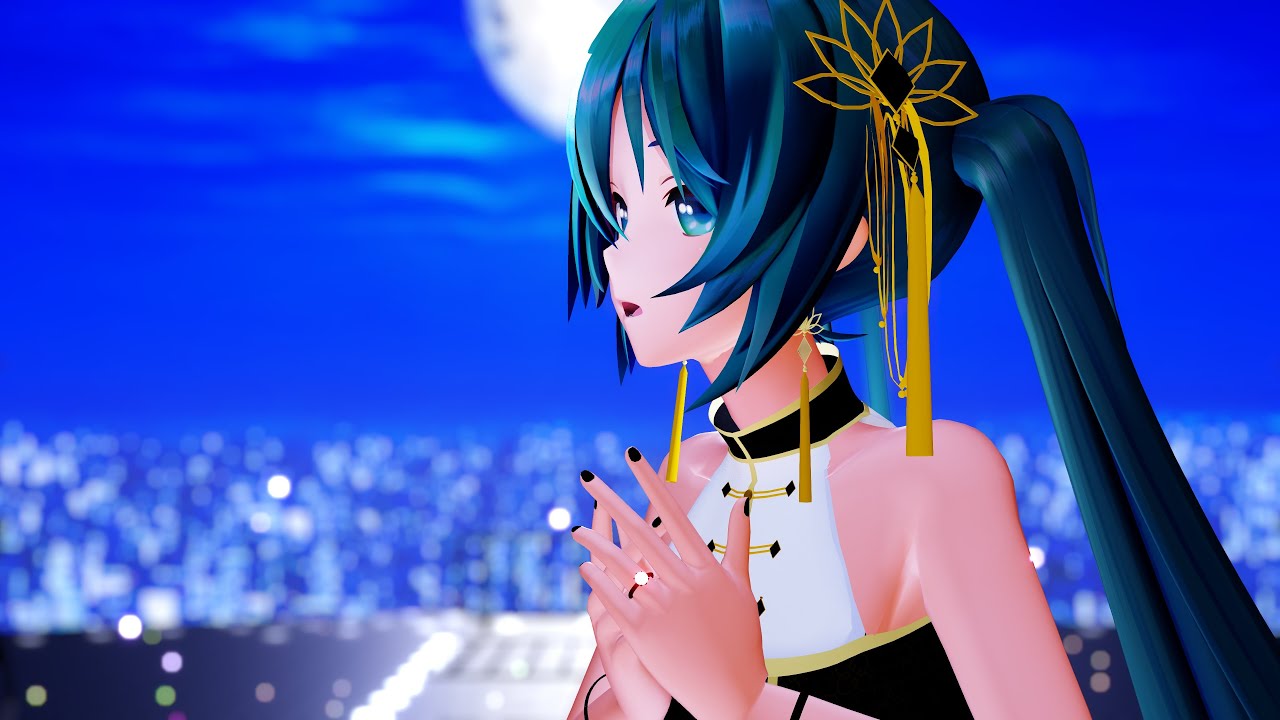 【MMD】『Fly to night, tonight』「YYB式改変初音ミク/YYB China Lolita Miku」【4K 60fps h265】