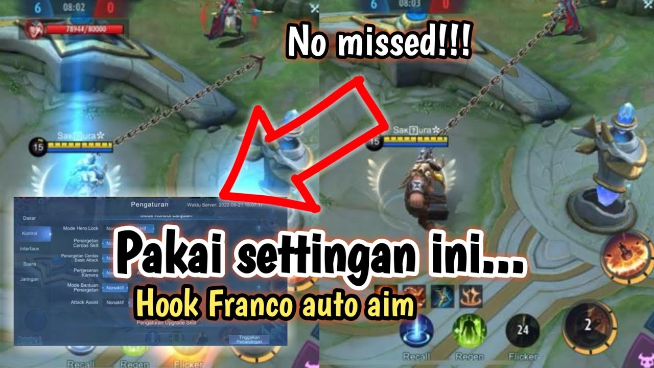 Pakai Settingan ini agar Hook Franco Auto Aim || Tutorial Franco hook