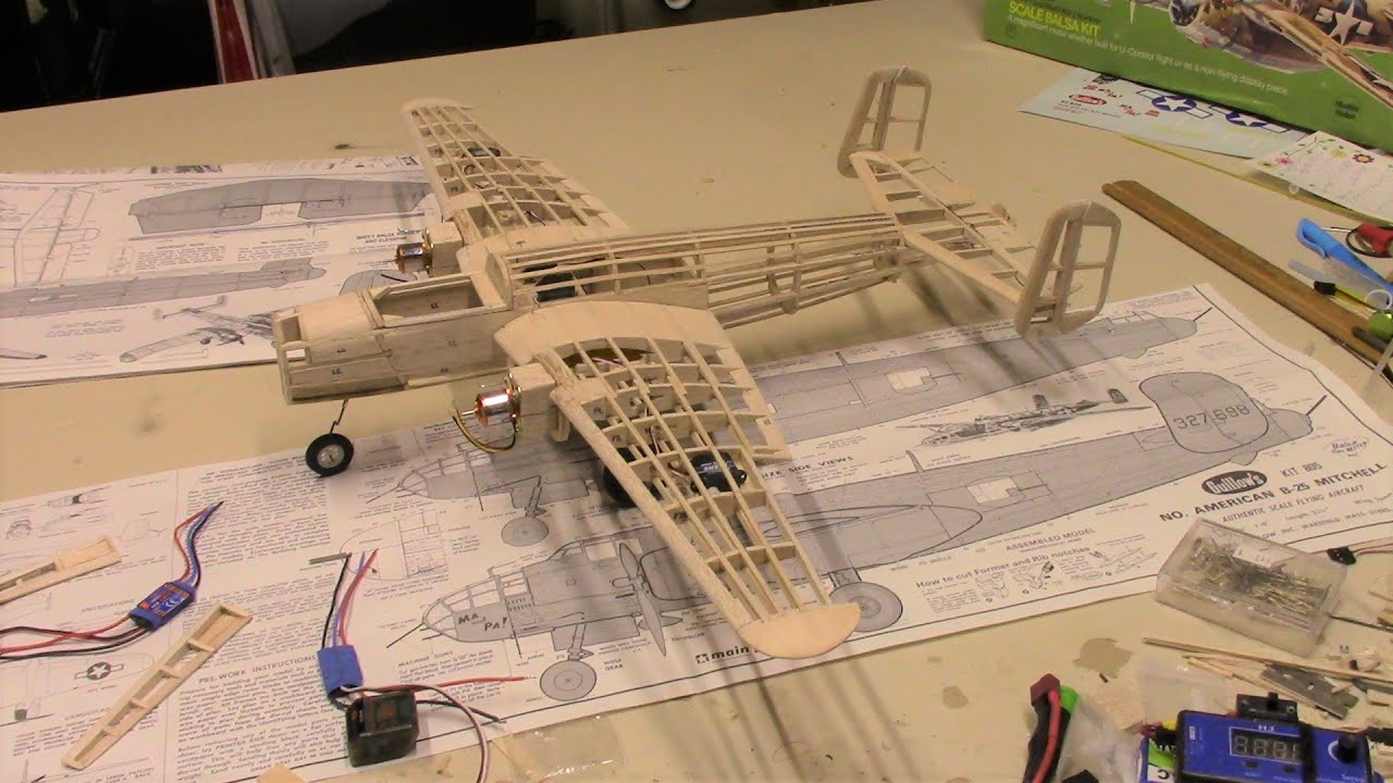 Guillows B-25 r/c update #3
