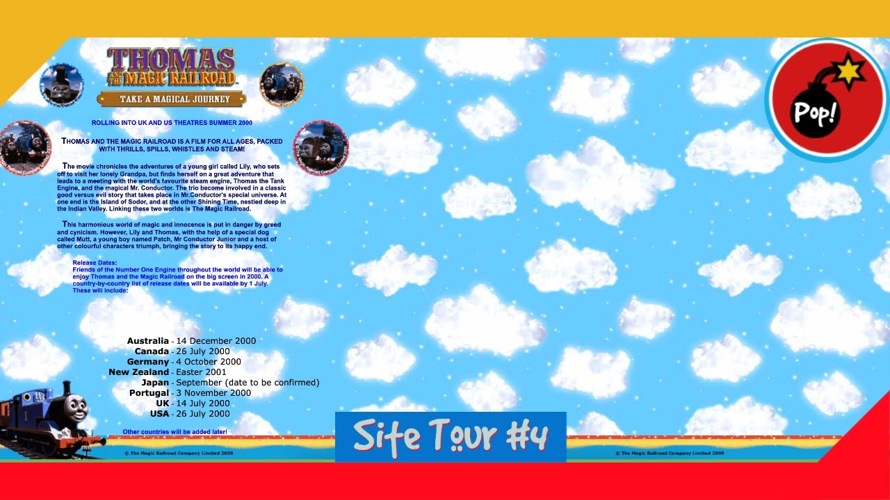 Thomas & the Magic Railroad: Website Tour (May, 2000)