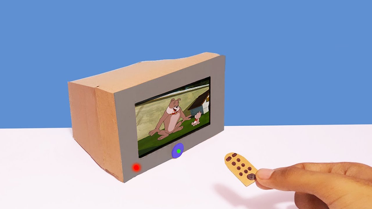 How to make a tv with Cardboard | Diy cardboard tv | cardboard tv
