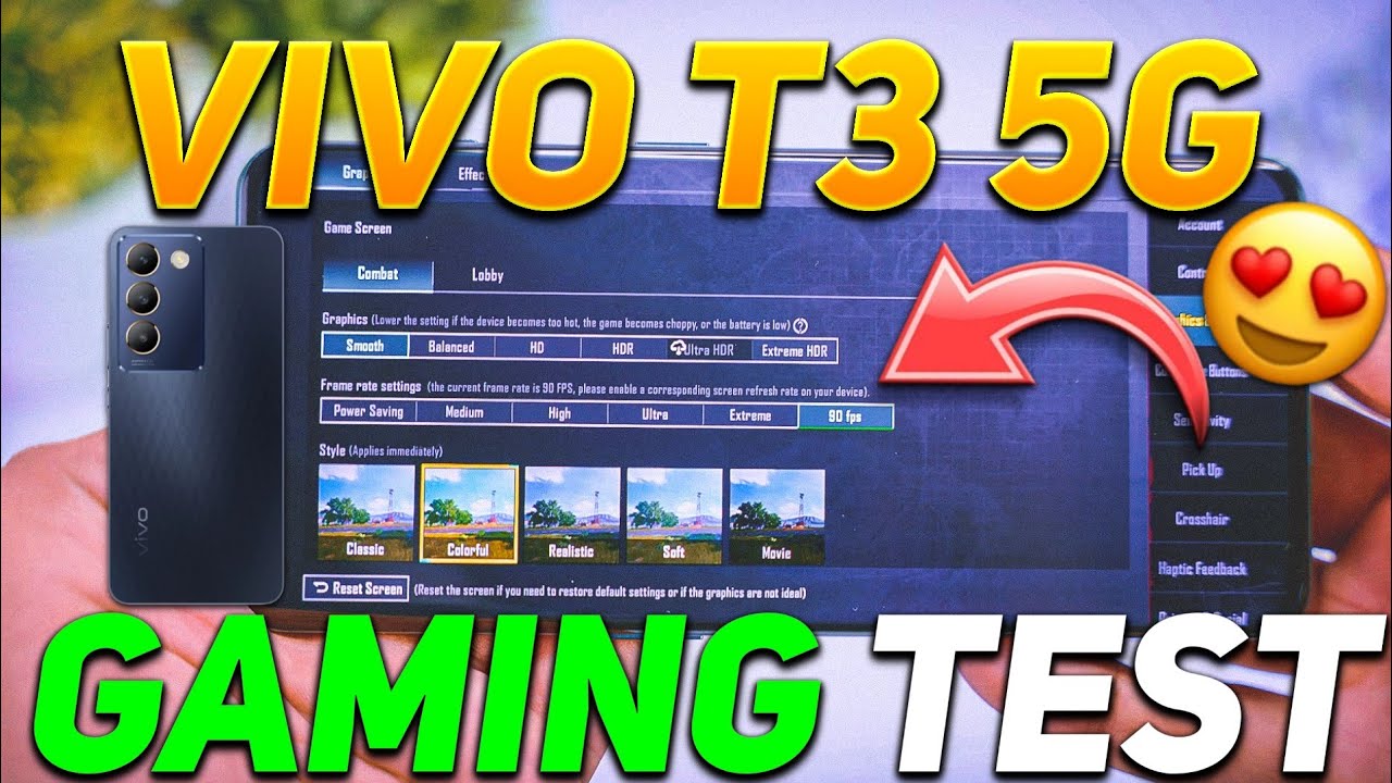 VIVO T3 5G BGMI TEST | VIVO T3 5G PUBG TEST | DM 7200 PROCESSOR 🥵🔥