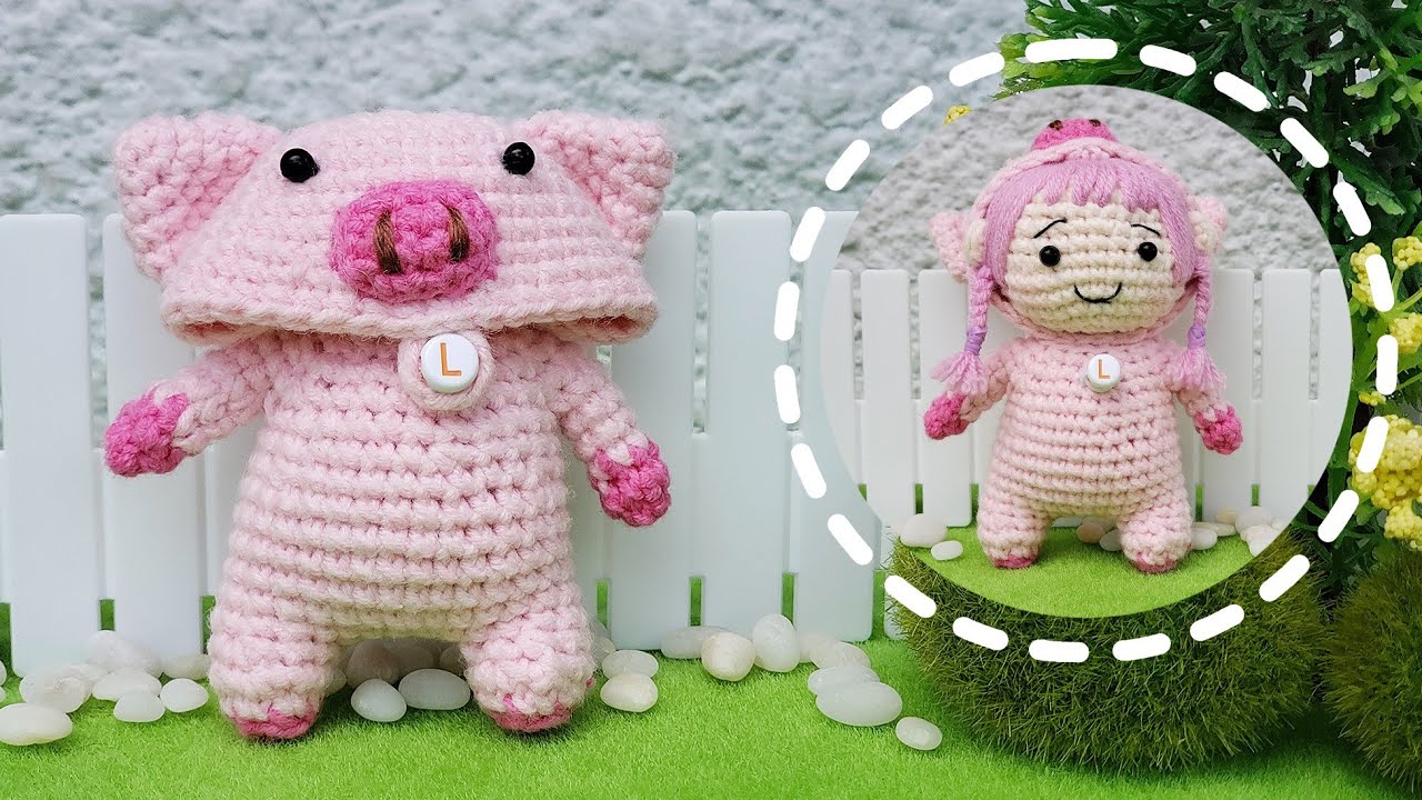 How To Crochet Pig Costume | Amigurumi Tutorial | Animal Costume | SpringDay DIY