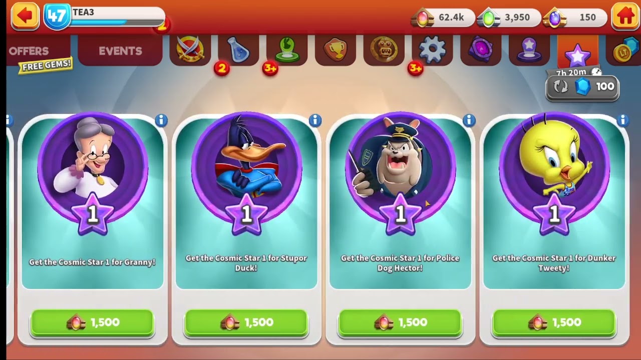 Looney Tunes World of Mayhem | Cosmic Tower Level 1 Beat + Account Progress Review F2P