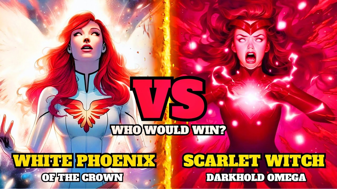 White Phoenix Of The Crown Vs Darkhold Omega Scarlet Witch (Unending Chaos Form): Who Would Win?