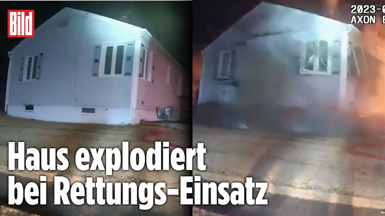 Feuerwehr-Leute befanden sich noch drin: Feuer-Haus explodiert plötzlich