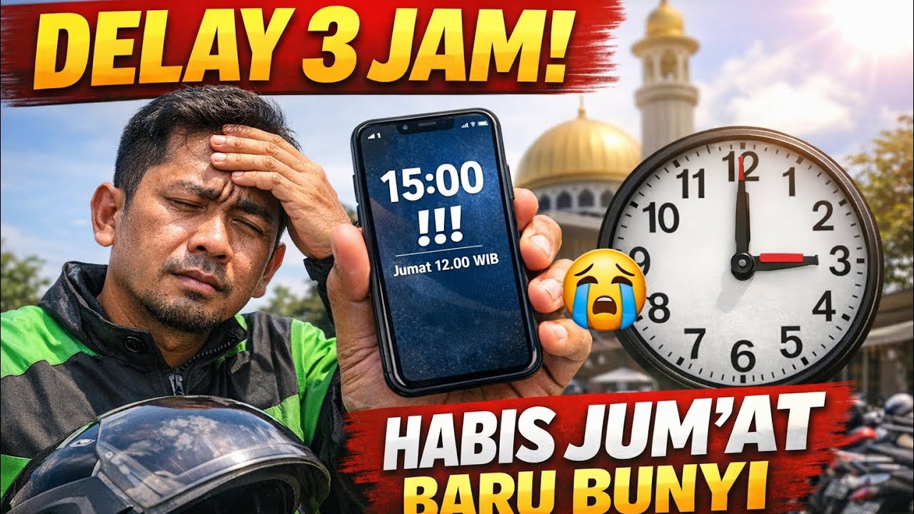 Dikira Gacor, Nyatanya Delay 3 Jam 😔 Orderan Masuk Setelah Jum’atan | Gojek Kediri