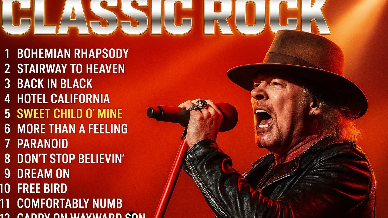 Classic Rock Best Songs 70s 80s 90s - ACDC, Queen, Bon Jovi, Nirvana