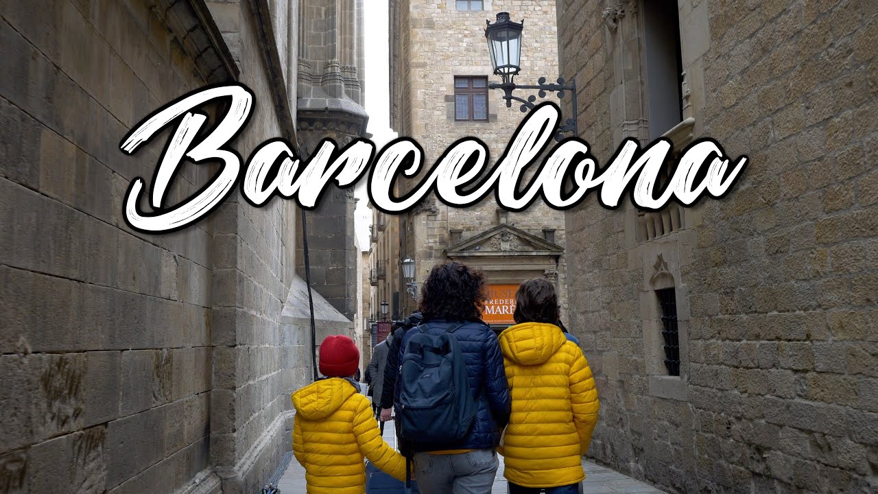 BARCELONA in February. Winter city break with kids | family travel vlog 4K