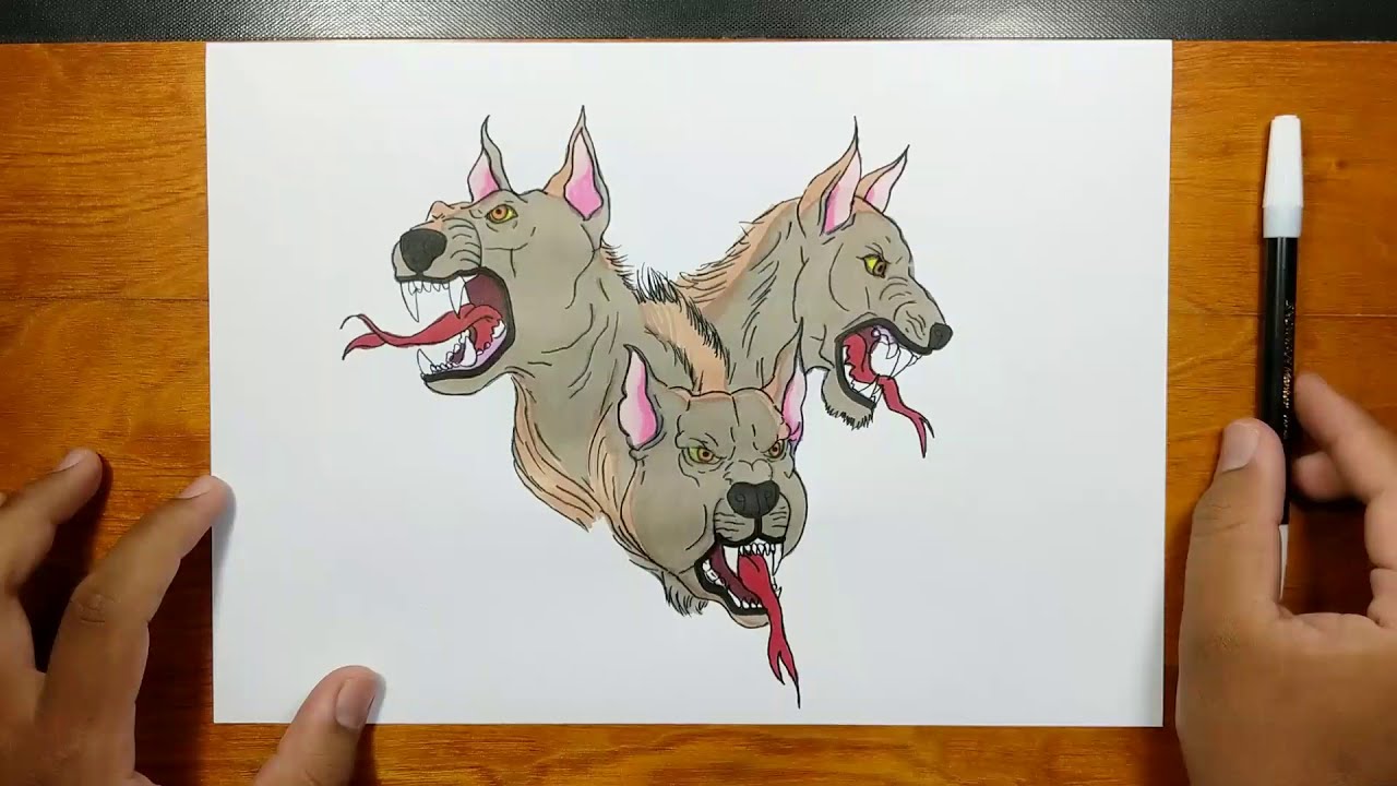 How to draw CERBERUS step by step
