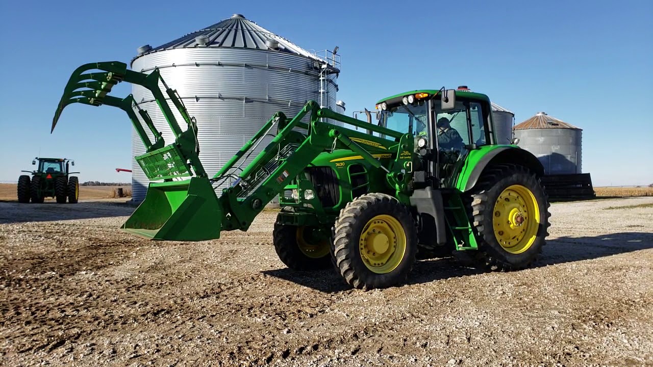 2008 John Deere 7430 Premium MFWD Tractor With 741 Self Leveling Loader