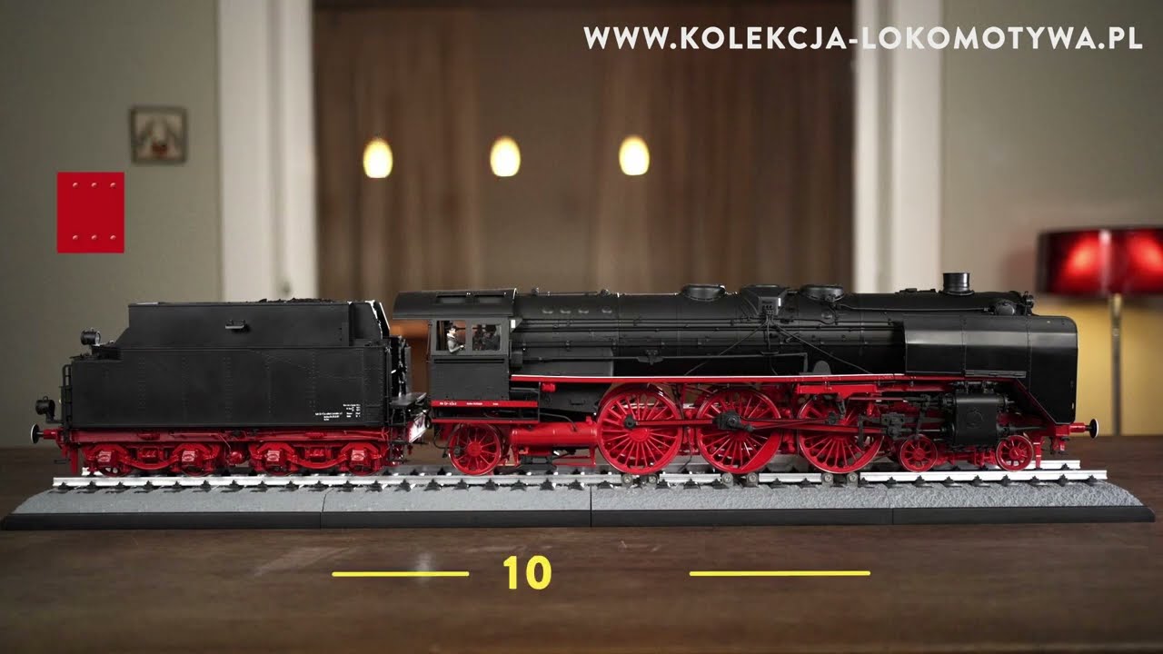 LOKOMOTYWA PAROWA BR 01 Z TENDREM I STACJĄ KOLEJOWĄ - PREZENTACJA MODELU