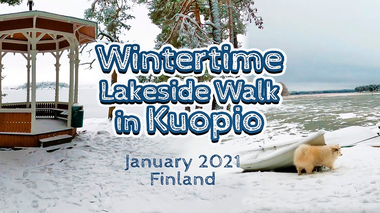Wintertime Lakeside Walk in Kuopio, January 2021, Finland [4K]