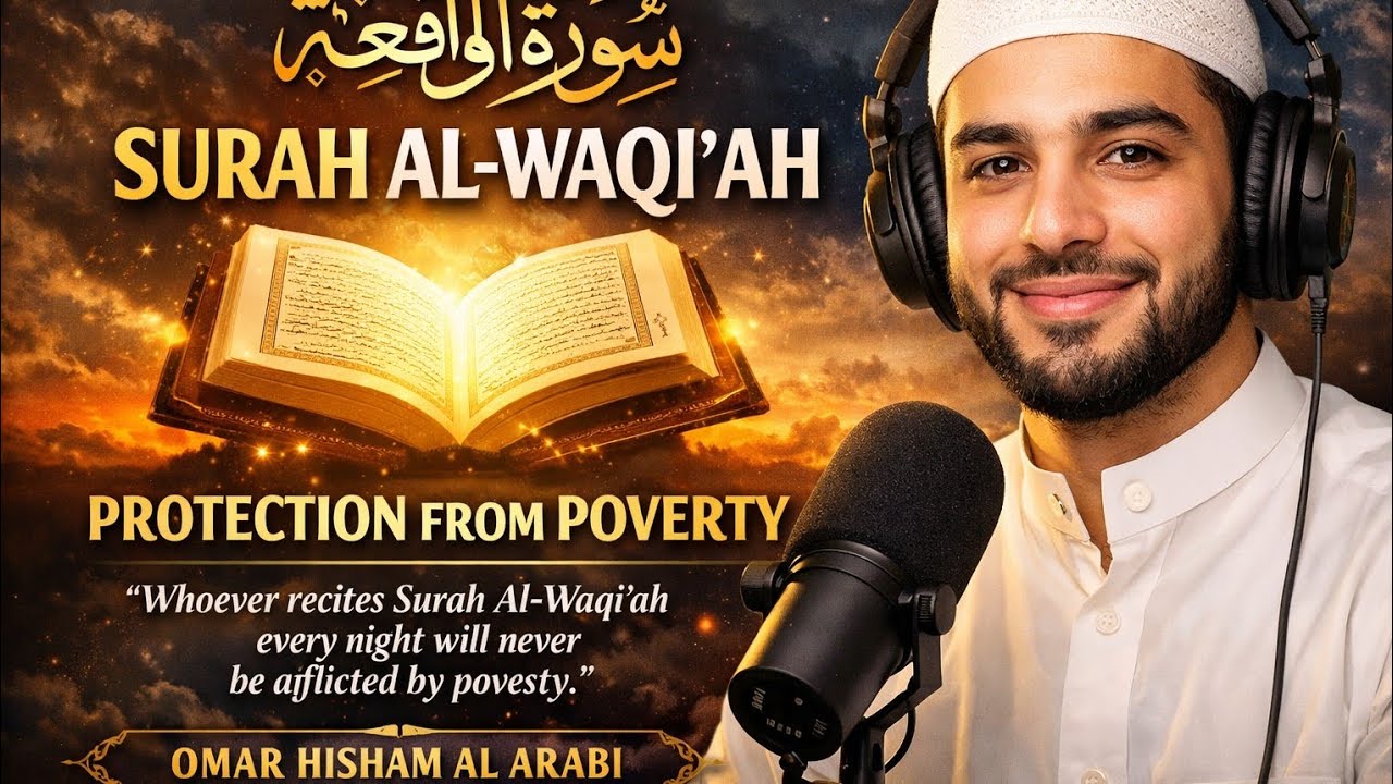 Surah Waqiah Beautiful Recitation – Omar Hisham Al Arabi | Translation & Benefits 