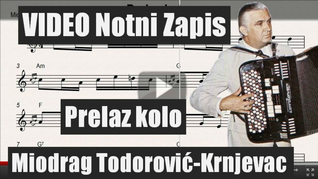 Notni zapis Prelaz kolo Miodrag Todorovic Krnjevac