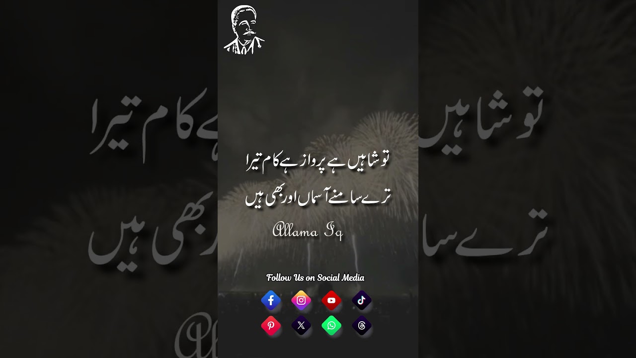 Best Iqbal Poet | Urdu Shayari Sad Poetry Pakistan Fireworks with Relaxing Background Music Short 23