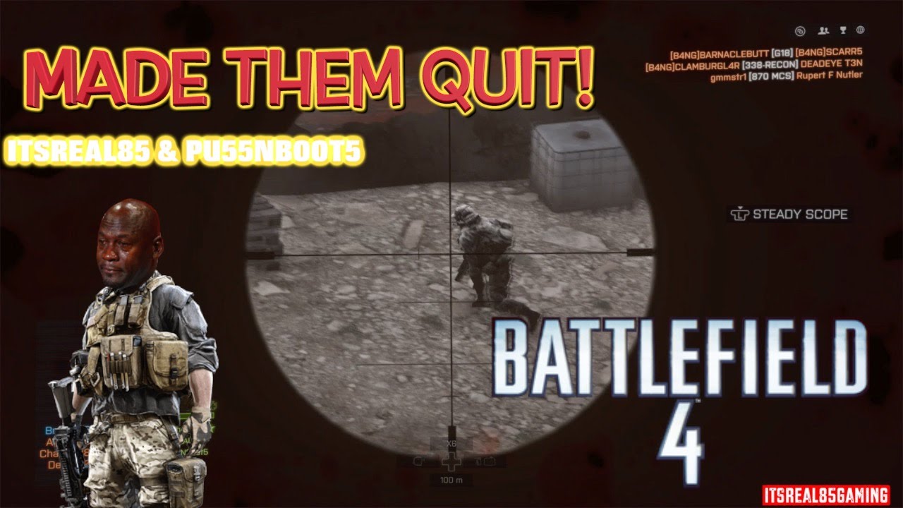 ЗАСТАВИЛ ИХ УЙТИ! (Забавные комментарии к игровому процессу BattleField 4) с @itsreal85 и @pu55nb...
