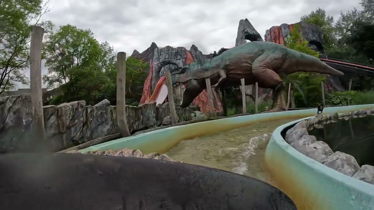 PlopsaLand De Panne - DinoSplash - Onride 4K