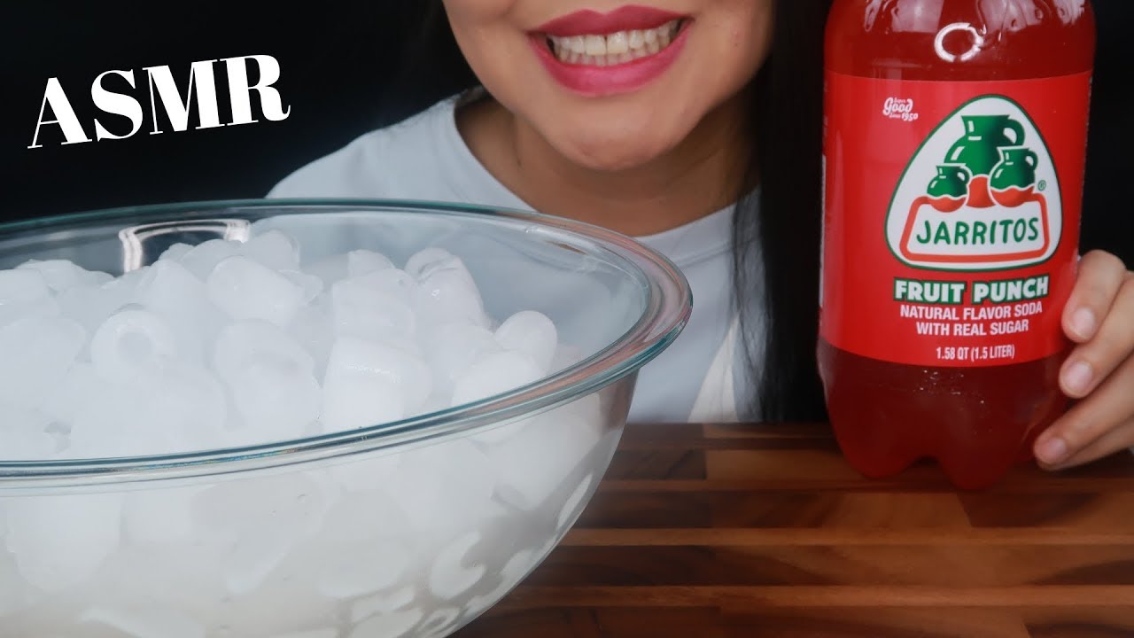ASMR ~ Fizzy Pouring Sounds & Ice Eating ~ Extreme Fizzy & Crunchy Sounds
