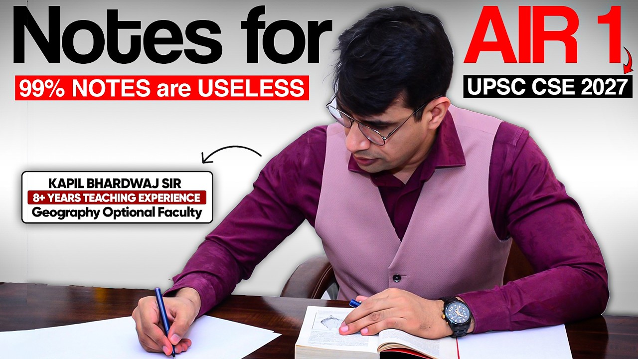 How to Make Notes for UPSC CSE like AIR 1 by Kapil Bhardwaj Sir | Sarrthi IAS Optional