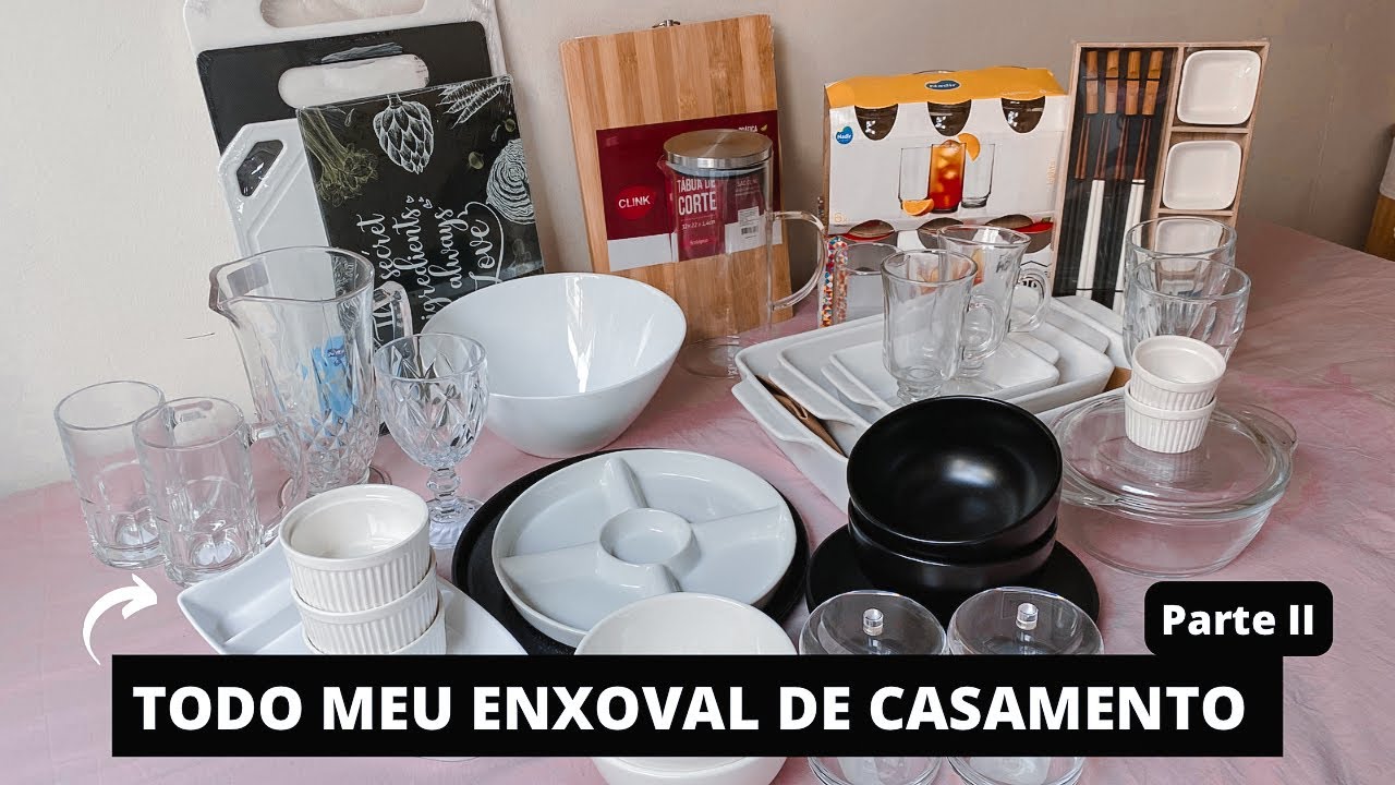 MEU ENXOVAL DE CASAMENTO PARTE 2 | ENXOVAL DE TRÊS ANOS - Taças, jarras,copos e mais