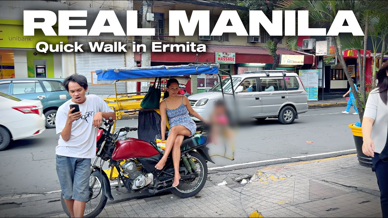 Walking Real Manila Streets in Ermita [4K HDR]