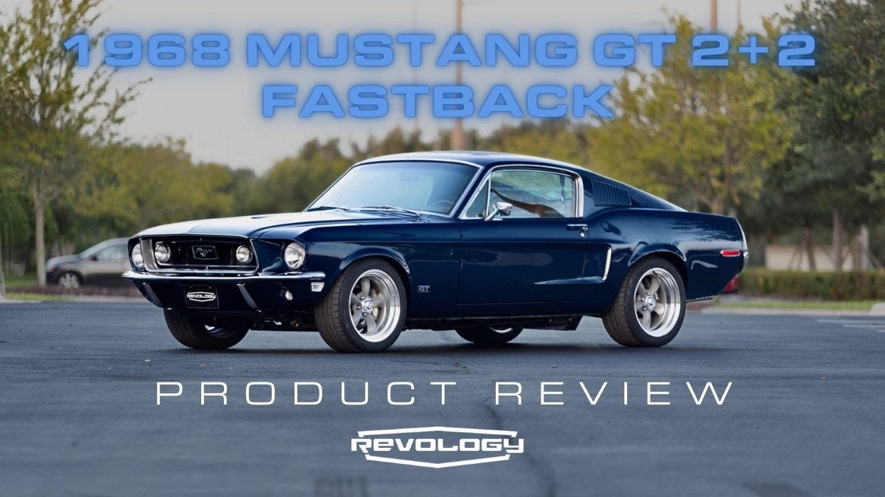 Обзор автомобиля Revology | Mustang 2+2 Fastback 1968 года в цвете «тёмно-синий металлик»