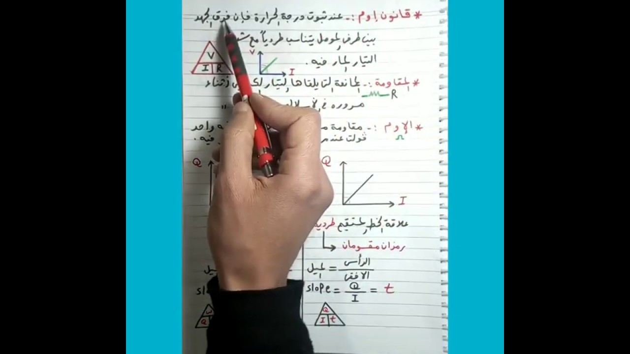 شرح التيارالكهربى وقانون اوم