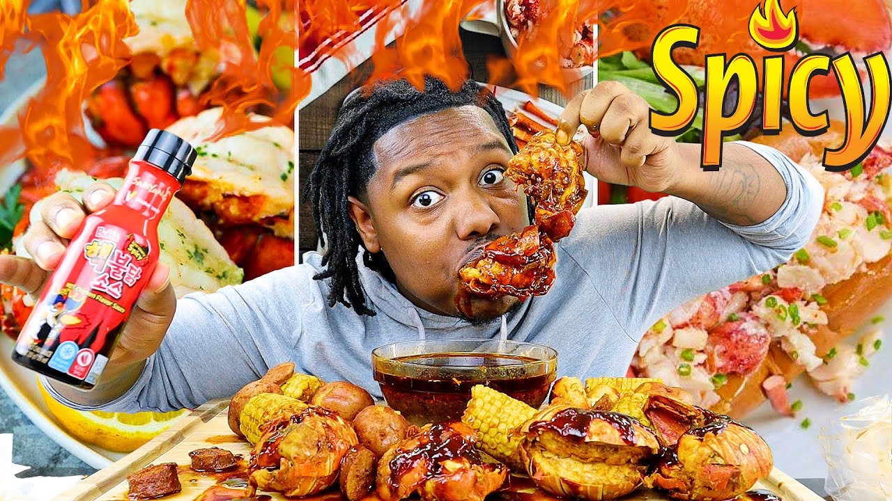 5 2X SPICY🔥 LOBSTER TAILS WITH BLOVE SPICY SEAFOOD SAUCE⚠️