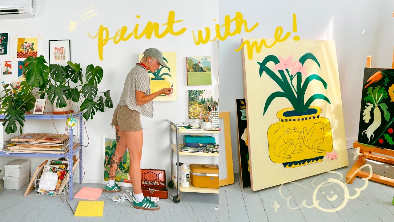 paint with me ⚂ let's catch up !