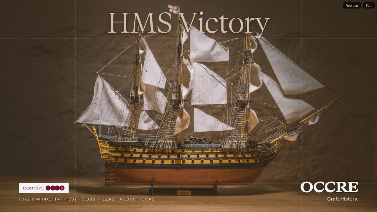 HMS Victory &mdash; Legenda, kt&oacute;rą możesz zbudować | Model drewnianego statku w skali 1/87 | Occre