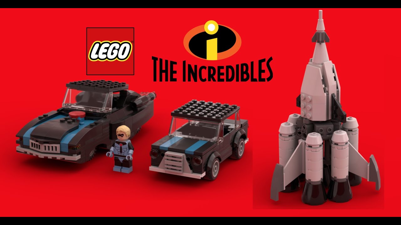 LEGO The Incredibles Mr Incredible's car (Incredibile) + Syndrome's Rocket | LEGO Ideas