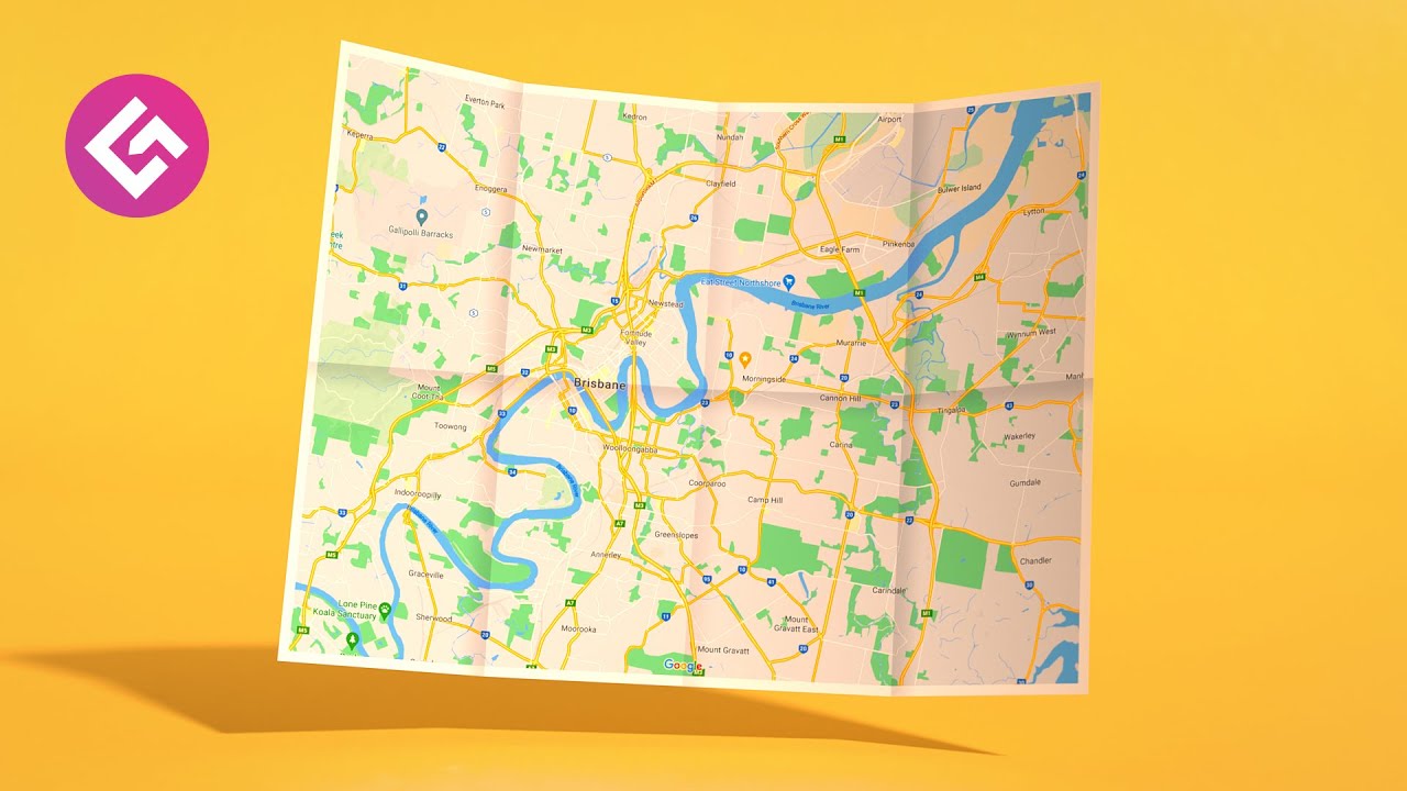 Folding Map in C4D - Cinema 4D Tutorial (Free Project)