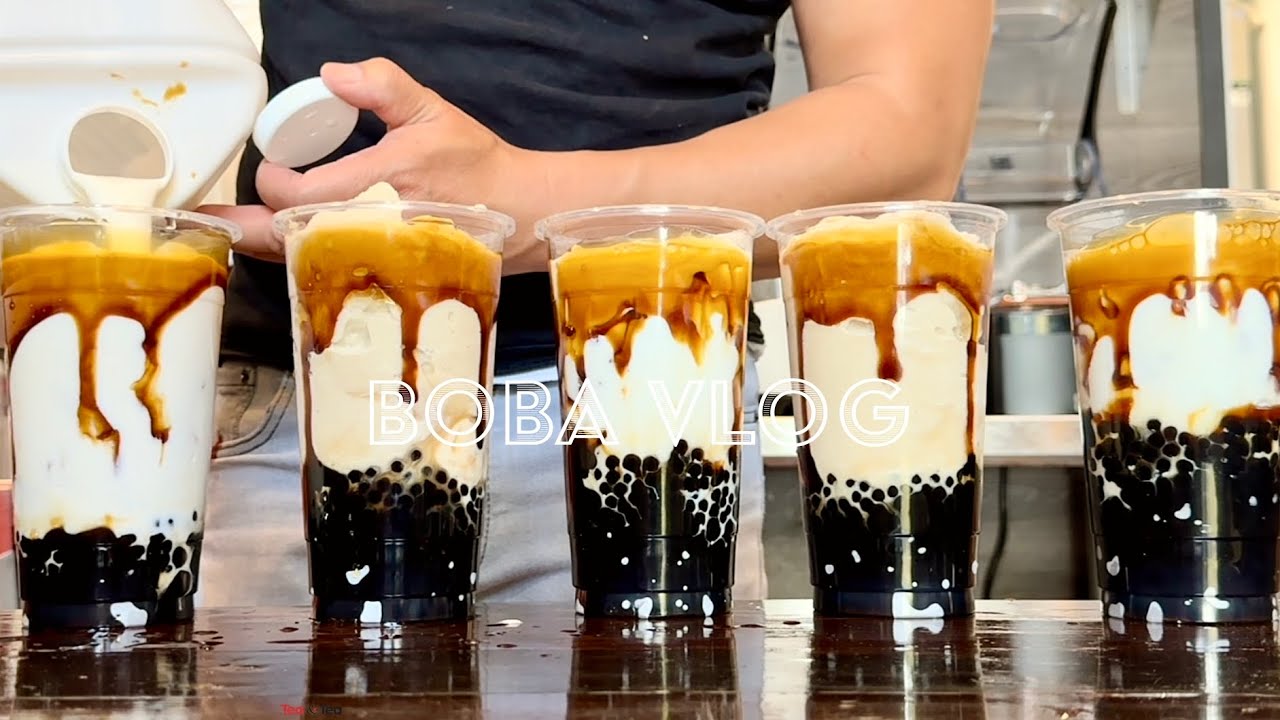 Boba Cafe Vlog ASMR 34: How To Make Brown Sugar Milk Tea