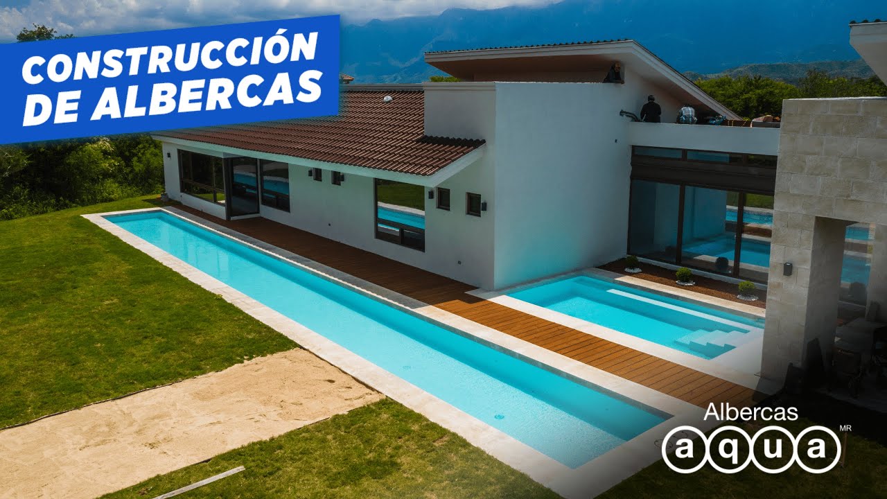 Alberca con CARRIL DE NADO y ÁREA DE JUEGO | Albercas Aqua
