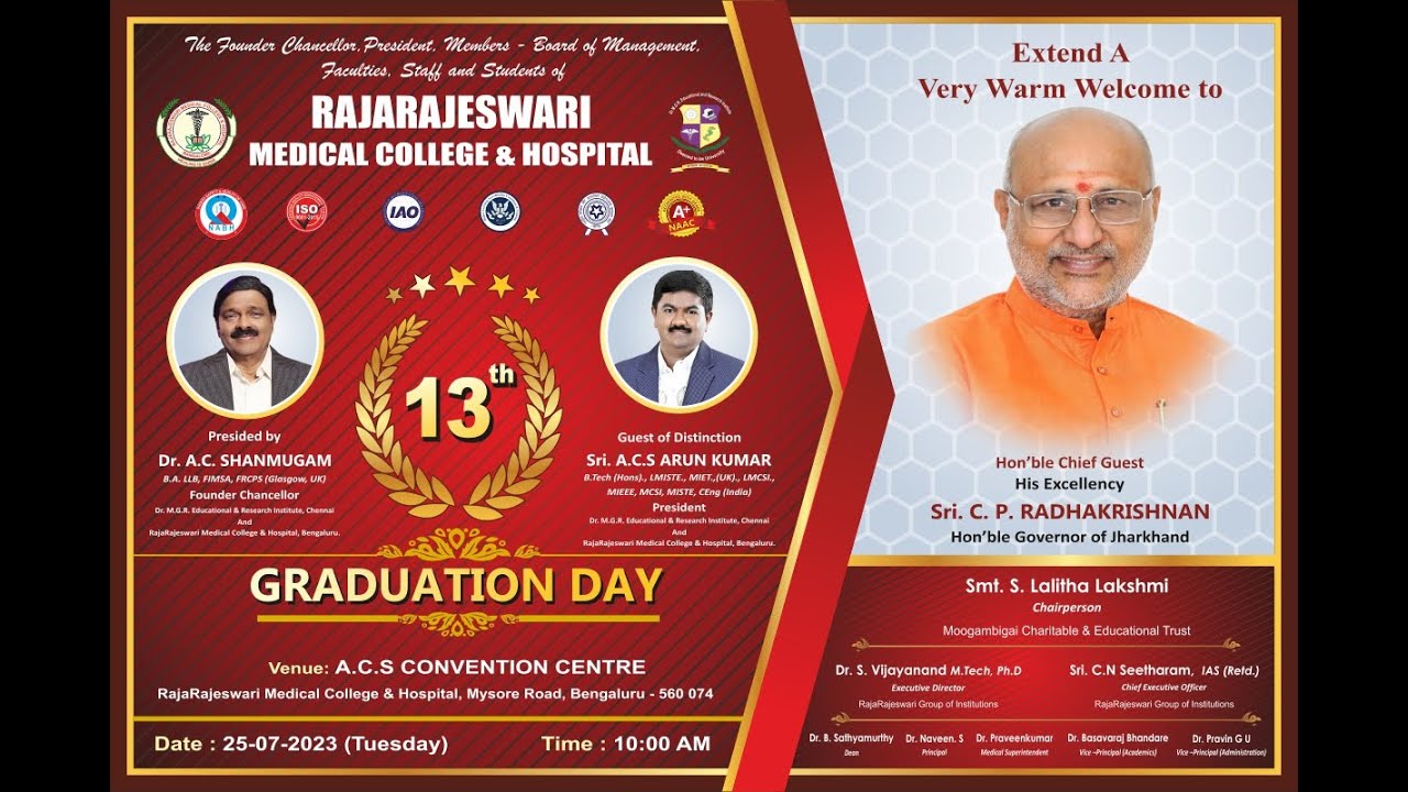 13th GRADUATION DAY RajaRajeswari Medical College & Hospital