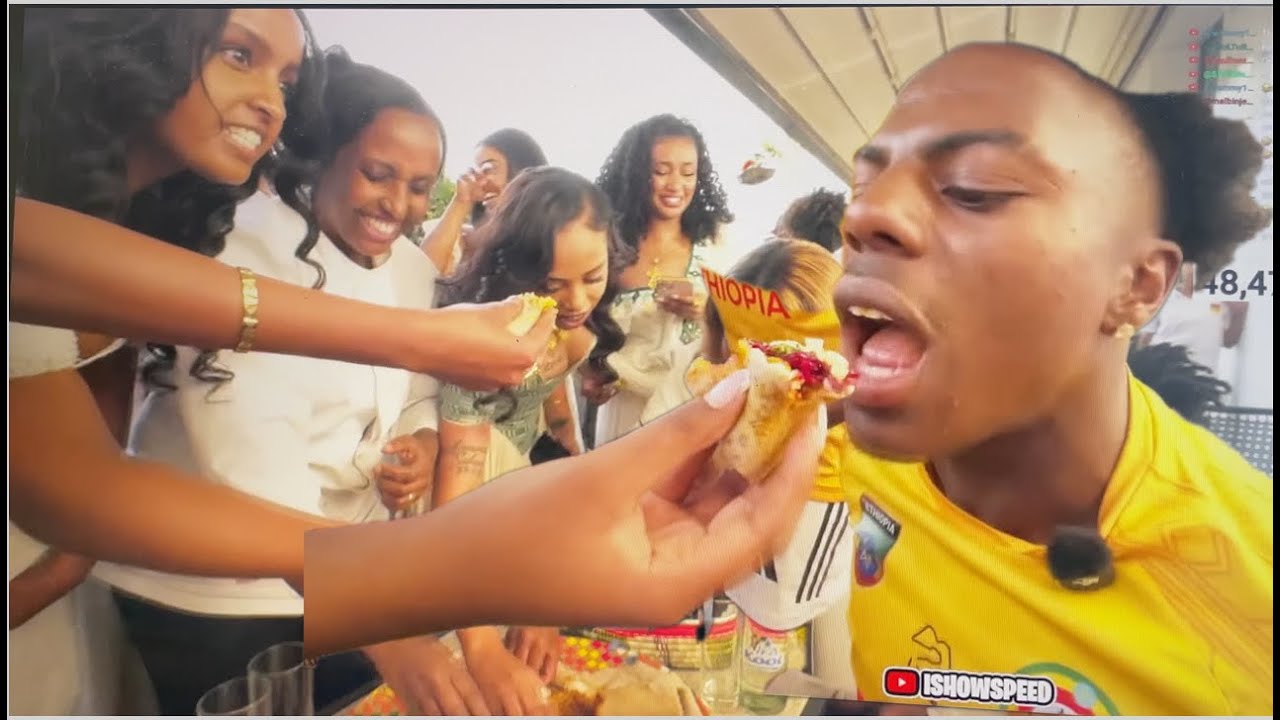 ISHOWSPEED in Ethiopia with Beautiful Locals Girls : Eating Injera You WON'T Believe It!